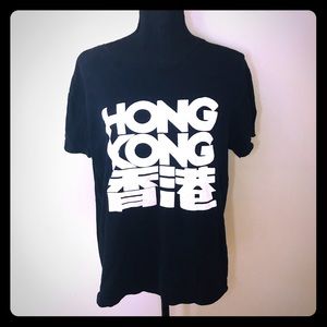 Black Hong Kong Graphic Tee Size XXL
